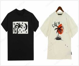 Men Tshirts Designer Clothes t Shirt Banner Bear Print Alphabet Graffiti Graphic Tee T-shirt Dropped Shoulder Sleeves Shirts Oversized Fit 3pu35