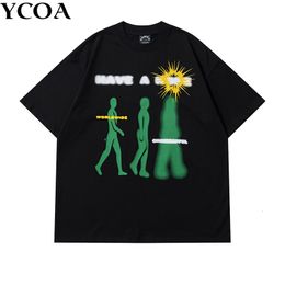 Mens TShirts Oversize Y2k Clothes Men Funny Cotton T Shirts Vintage O Neck Harajuku Gothic Fashion Portrait Pattern Short Sleeve Streetwear 230503