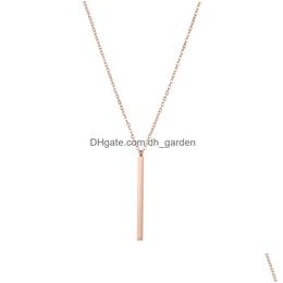 Pendant Necklaces Diy Choker Necklace Women Simple Stainless Steel Layered Womens Jewellery Drop Delivery Pendants Dhgarden Dh8X5