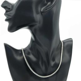 Fashion Fine Jewelry Necklaces 925 Sliver Chain 3mm Cz Jewelry Diamond Tennis Bracelet for Women and Men Jewelry Making