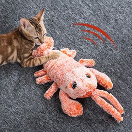 Toys Moving Cat Toy Fish Stuff Electric For Cat Simulation Lobster Stuffed Plush Toys Automatic Interactive Cat Toys Catnip USB