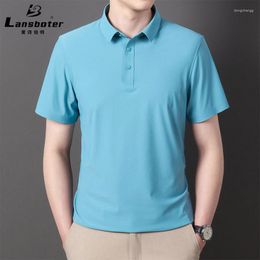 Men's T Shirts Nylon Stretch Ice Silk Men's Short-sleeved T-shirt Suitable For Business And Leisure Summer Youth Shirt Solid Colour