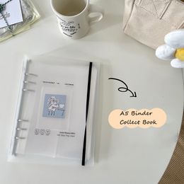 Notepads SKYSONIC A5 Binder Ring Collect Book Korea Idol Po Organiser Journal Diary Agenda Planner Bullet Cover School Stationery 230503