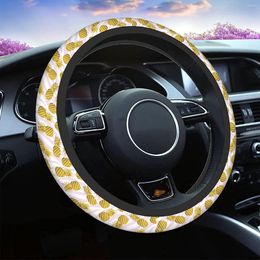 Steering Wheel Covers Pineapple Car Neoprene Cover Trendy Animal Print And Gold 15 Inch Anti-Slip Wrap Case Protector