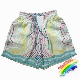 Men's Shorts New Casablanca Silk Shorts Men Women 11 Best Quality Tiedyed Drstring Shorts Breeches J230503