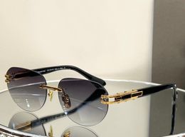 Gold Black Rimless Sunglasses Meta Evo Men Summer Fashion Sunglasses Sunnies gafas de sol Sonnenbrille Sun Shades UV400 Eyewear with Box