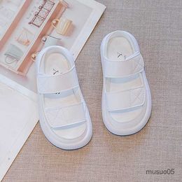 Children Boys Cool Breathable Beach Girls Pure White Summer Shoes Kids Anit-kick Wearable Sandals