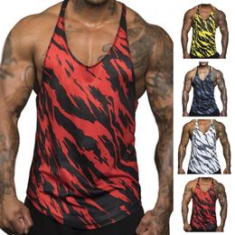 Men's Tank Tops Gym Men Fitness Clothing Sexy Slim Sports Workout Bodybuilding Vest Breathable Sleeveless Shirt 230428