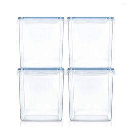 Storage Bottles 4pcs Set Food Container 2 5L Plastic Kitchen Box Stackable Sealing Grain Organiser With Lid