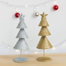 Christmas Decorations Glitter Golden Silver Iron Tree Ornaments For Home Children's Room Party Supplies Xmas Gift1