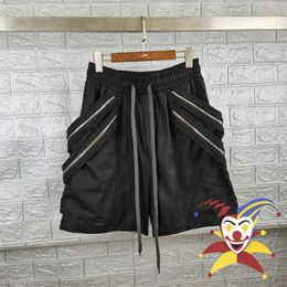 Men's Shorts Multi Patchwork Nylon Double Loop Zipper Drstring Pocket Shorts Men Women Vintage Shorts J230503