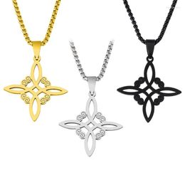 Pendant Necklaces Fashion Chic Celtic-Symbol Necklace Witchs Knot Clavicle Chain Witchcraft Lucky Women Jewellery Ornament