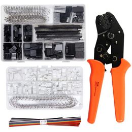 Tang SN28B crimping tool crimper plier 1550pcs Dupont connector kit and 460pcs JSTXH terminals set 2.54mm pitch female pin header