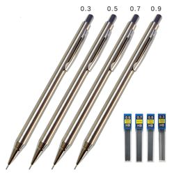 Markers Full Metal Mechanical Pencil 03mm05mm07mm09mm High Quality HB Automatic Pencils Writing School Office Supplies 230503