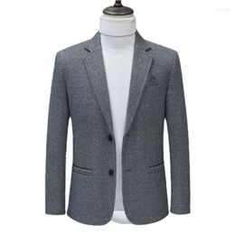 Men's Suits British Style Fashion Spring And Autumn Casual Men Solid Blazer Cotton Slim England Suit Blaser Masculino Male Jacket