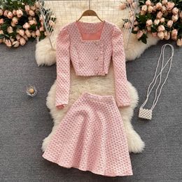 Wholesale Cheap Pink Tweed Skirt Suit - Buy in Bulk on DHgate UK