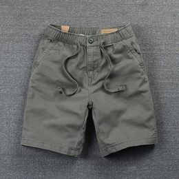 Men's Shorts Military Shorts Men's Shorts Casual Clothes for Men Summer Bottoms Retro Style Solid Color Bermudas Male Lightweight Breath 230503