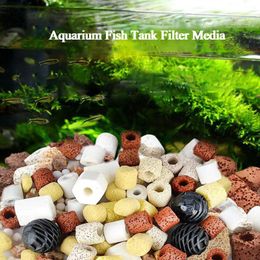 Accessories 500g 10Types Aquarium Fish Tank Filter Media Ceramic Rings Activated Carbon Bio Balls Clear Water Filter Media Aquario Acessorio