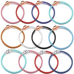 Charm Bracelets Classic Silver Plated Leather Chain Brand Bracelet With High Quality For Women Men Authentic Jewelry Making Gift