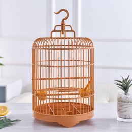 Nests Classic Round Bird Cage UltraLight Plastic Parrot Cage Travel Carrier Bird House for Parrots Parakeets Small Bird Accessories