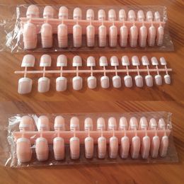 False Nails Wholesale 10 kits Full Cover French Fake Nails Nude Natural Manicure Nail Tips faux ongle False Nail for Office Salon Fingernail 230428