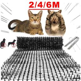 Mats 2/4/6M Garden Cat Scat Repellent Mat Prickle Strips Anti Cat Net Spike Deterrent Keep Cat Dog Away Digging Climbing Pets Supplie