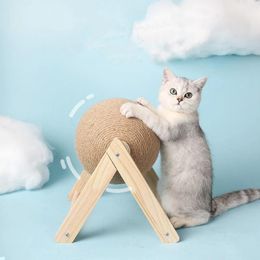 Scratchers Cat Scratching Ball Toy Kitten Sisal Rope Ball Board Grinding Paws Toys Cats Scratcher Wearresistant Pet Furniture Supplies