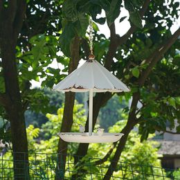 Feeding Retro Vintage Rusty Metal Hanging Bird Feeders