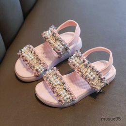 Girls Pearl Sweet Soft Sole Children Beach Kids Summer Sandals Princess Fashion Cute High Quality Baby Shoes