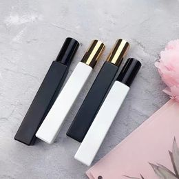 100PCS 10ml Square Perfume Bottle Portable Glass Refillable Spray Bottle Atomizer Container Women Perfume Pump Travel Bottle