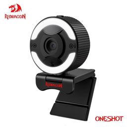 Webcams REDRAGON GW910 Ones USB HD Webcam autofocus Built-in Microphone 1920 X 1080P 30fps Web Cam Camera for Desktop Laptops Game PC 230518