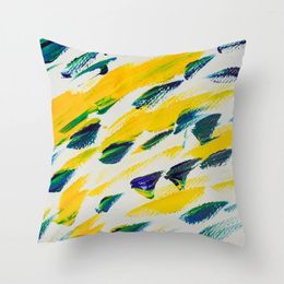 Pillow Case Watercolor Pattern Geometry Cushion Cover Small Throw CasePillowcase Sofa Square 45cmx45cm