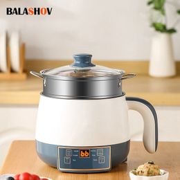 Other Kitchen Tools 220V multifunctional Electric Cooking hine Household SingleDouble Layer Pot Non-stick Pan Rice Cookers Student Dormitory 230503