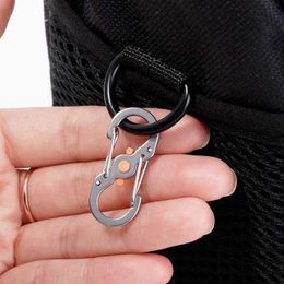 5 PCSCarabiners 10Pcs Outdoor Camping Carabiner 8 Shaped S Buckle with Lock Mini Keychain Hook Anti-Theft Backpack Buckle Key-Lock Tool P230420nice