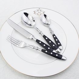 Dinnerware Sets 4pcs 4 In 1 Stainless Steel Western Cutlery Set Delicate Knife Fork And Spoon Steak Western Food Utensils Dinnerware For Home 230503