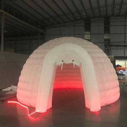 6m Ads 5m color changing LED lighting inflatable dome tent lighted blow up igloo party tent for exhibition