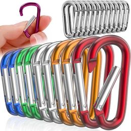 5 PCSCarabiners 20PCS Aluminium Carabiner Key Chain Clip Multi Colours Carabiner Camping Hiking Hook Safety Buckle Keychain Backpack Bottle Buckle P230420