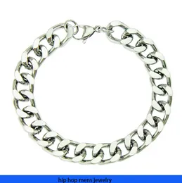 hip hop necklace for mens gold chain iced out cuban chains Smooth Cuban Chain Light Luxury Men's Bracelet Bracelet Bracelet