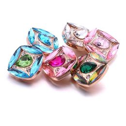 Clasps Hooks Varieties Rhinestone Individual Chunk Clasp 18Mm Snap Button Zircon Charms Bk For Snaps Diy Jewellery Findings Supplier Dhgj0
