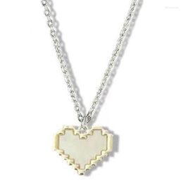 Pendant Necklaces Sweet Cute Female Geometric Heart-Shaped Necklace Silver Colour Clavicle For Women Jewellery Gifts Friends