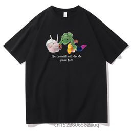 Men s T Shirts Funny Cute The Counil Will Decide Your Fate Print T shirt Summer Men Women Comfortable Tees Unisex Shrink proof Cotton T Shirts 230503