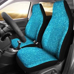 Car Seat Covers Blue Confetti Print Pair 2 Front Cover For Protector Accessory