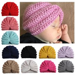Toddler Infant Indian Hat Kids Winter Beanie Hats Baby Knitted Caps Baby Headwear Fashion Cap Headband Accessories