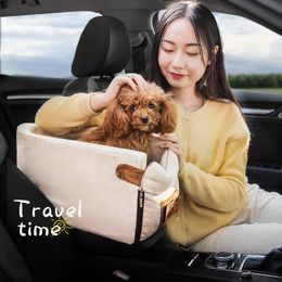 Carriers Portable Dog Car Seat Bed Travel Central Control Car Safety Pet Seat Transport Dog Carry Protector For Small Dog Chihuahua Teddy