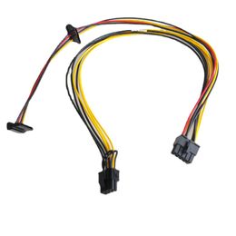 10Pin To PCI-E GPU Video Card 8Pin ( 6+2P ) Socket 2-Port SATA Power Cable for HP DL380 G6 G7 Server Motherboard HDD Disc Driver