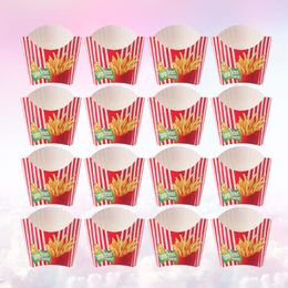 Flatware Sets 100 Pcs Disposable Wrap Cup Paper Snack Bags French Fries Holder Candy Box Carry Out Mini Gift