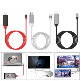2m USB-C 3.1 4K Tip C ila HDTV kablosu 1080p HDTV 30Hz Samsung S8 Plus S8+ S9 S10 S23 S21 Not 10 20 Huawei Telefonlar