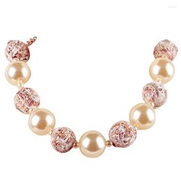 Choker FishSheep Elegant Big Fabric Pearl Beads Necklace For Women Vintage Large Simulated Beaded Collar Necklaces Jewelry