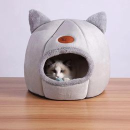 Mats Pet Deep Sleep Comfort In Winter Cat Kennel Kitten Bed Basket For House Cats Kitten Products Pets Tent Cosy Cave Beds Cama Gato