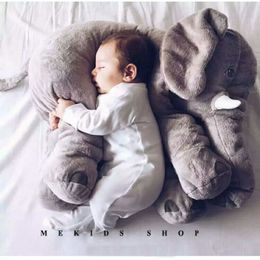 Plush Dolls 40cm 60cm 80cm Kawaii Elephant Toy Kids Play Back Cushion Cute Stuffed Child Accompany Xmas Gift 230503